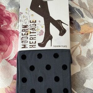 Modern Heritage Black Polka Dot Tights